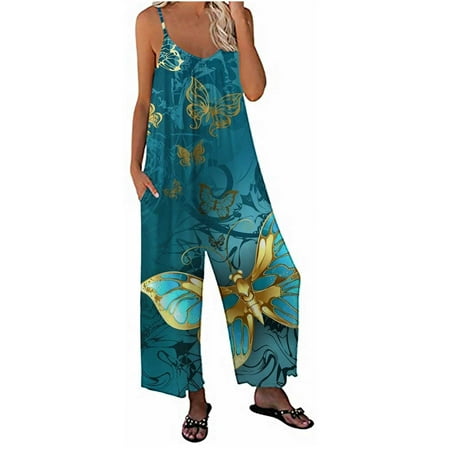 

Xihbxyly Jumpsuits for Women Overalls Women Maternity Jumpsuit Women Loose Fit Linen Overalls for Women Wide Leg Rompers Cotton Overalls with Pockets 50% Off Deals #3