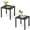 Black, variant on Crestlive Products Outdoor Side Table Set of 2,Small Square Metal End Table Weather Resistant Pool Side Tables for Patio Balcony(Brown)