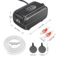 thumbnail image 2 of Aquarium Air Pump, 3w 300l/h Aquarium Oxygen Pump With 2 Air Stones, 20-40db Bubbler Pump For 10-300l Aquarium -cdsx, 2 of 3
