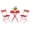 Red, variant on 3-Piece Square Folding Bistro Set, Outdoor Table and 2 Chairs, Metal Structure, No Assembly, for Yard/Balcony