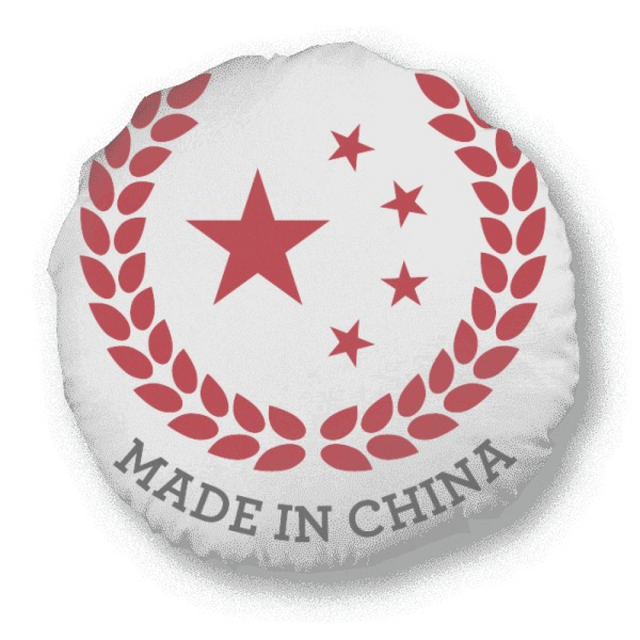 China Stars Wheat Rice Red Round Throw Pillow Home Decoration Cushion
