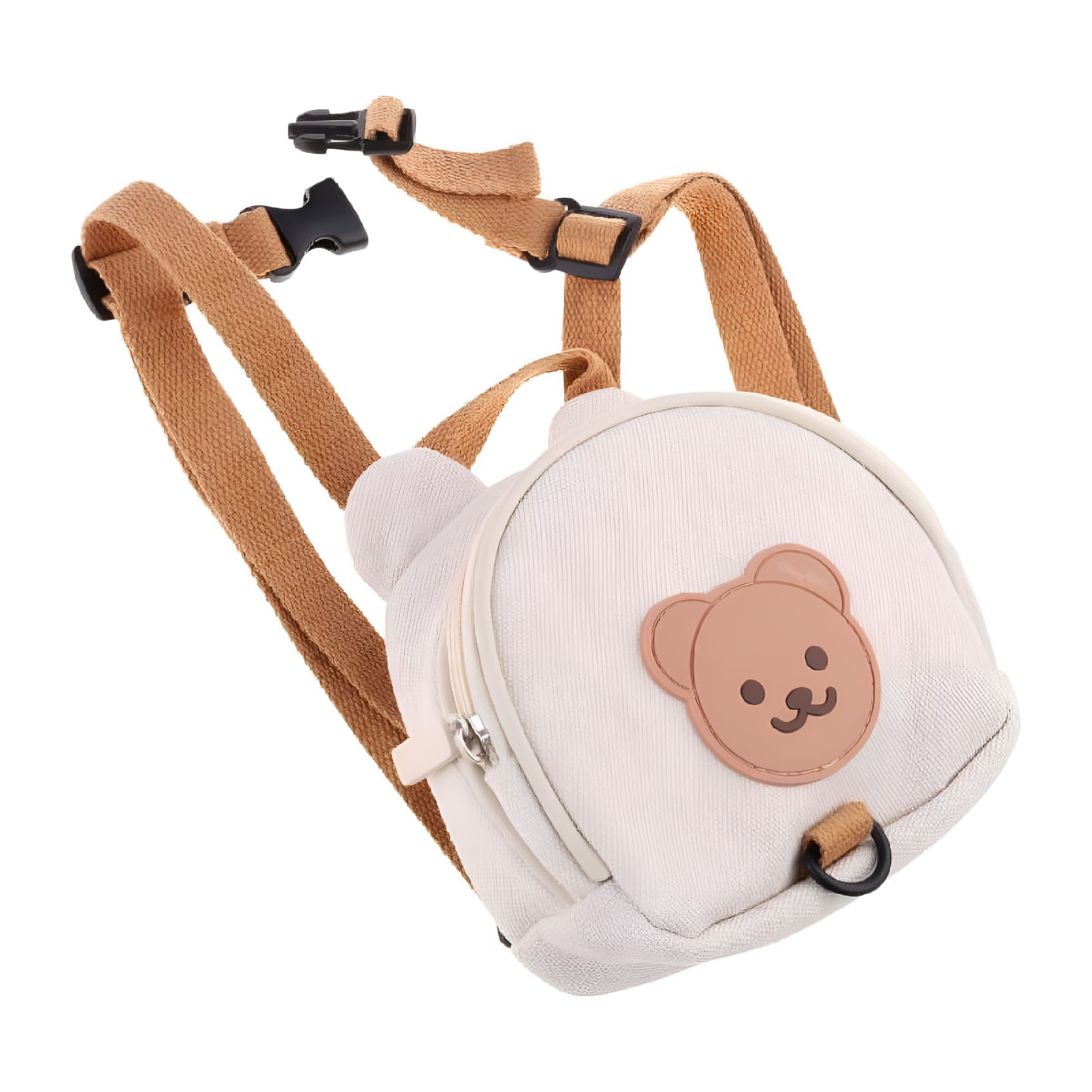 GASTROPOD Toddler Leash Backpack with Detachable Wrist Strap, Cute Bear Shaped Anti Lost Harness for Boys Girls, Lightweight Canvas Walking Aid for Travel Amusement Park Outdoor Activities