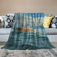 thumbnail image 2 of Fenyluxe Boat on Water Cozy Throw Blanket Lightweight Blanket for All Seasons Excellent Hand Feel Blanket for Bedroom Living Rooms Sofa Couch 50x60in, 2 of 6