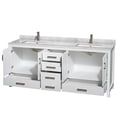 thumbnail image 2 of Wyndham Collection Sheffield 80" Metal & Wood Double Bathroom Vanity in White, 2 of 4