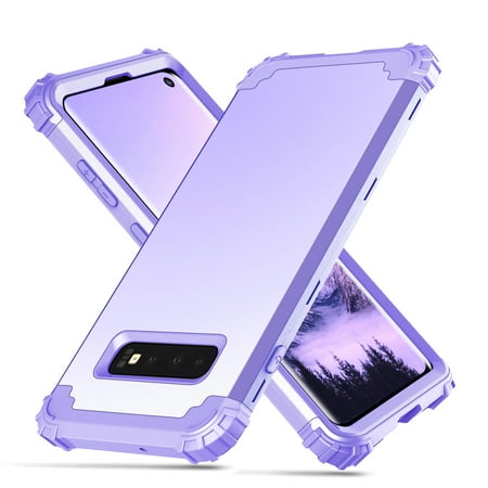 Samsung Galaxy S10 Case, Dual Layer Slim Heavy Duty Hybrid Rugged Shockproof Anti-Scratch Protective Back Phone Cover