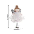 thumbnail image 4 of 3-Style Christmas Angel Hanging Ornament,Lace Sequin Skirt Metal Bell Cloth Figurine,Multicolor Holiday Decor,1-Count, 4 of 10