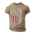 thumbnail image 3 of 250Th Anniversary Graphic Print Short Sleeve T Shirt Comfortable Casual Crew Neck Graphic Tees Men Coffee L, 3 of 4