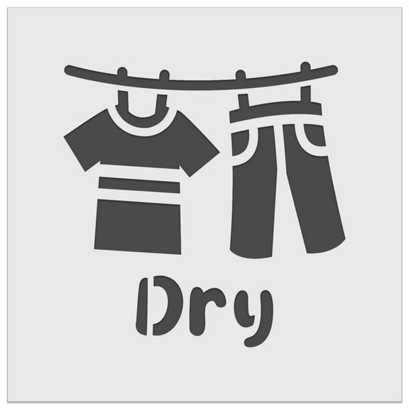 Laundry Hanging Dry DIY Cookie Wall Craft Stencil - 4.5 Inch