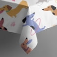 thumbnail image 5 of Dachshund Sport Square Tablecloth,Waterproof Square Table Cover,Wipeable Spillproof Washable Table Cover for Home Kitchen Party Decor 42"X42"(107x107cm), 5 of 6