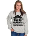 thumbnail image 3 of Live With Parents Slacker Funny Unisex Plus Fleece Graphic Sweatshirt Brisco Brands 3X, 3 of 4