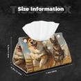 thumbnail image 5 of Pofeuu Farm Corgi German Shepherd Print Tissue Box Cover, Modern Decorative PU Leather Rectangular Tissue Box Case Organizer Holder for Vanity Countertop, Night Stands, Livingroom, 5 of 7