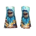 thumbnail image 7 of Lsque Colorful Underwater Shark Pattern Summer Dresses for Women – Sleeveless T-Shirt Swing Sundress, Perfect for the Beach and Casual Days, 7 of 7