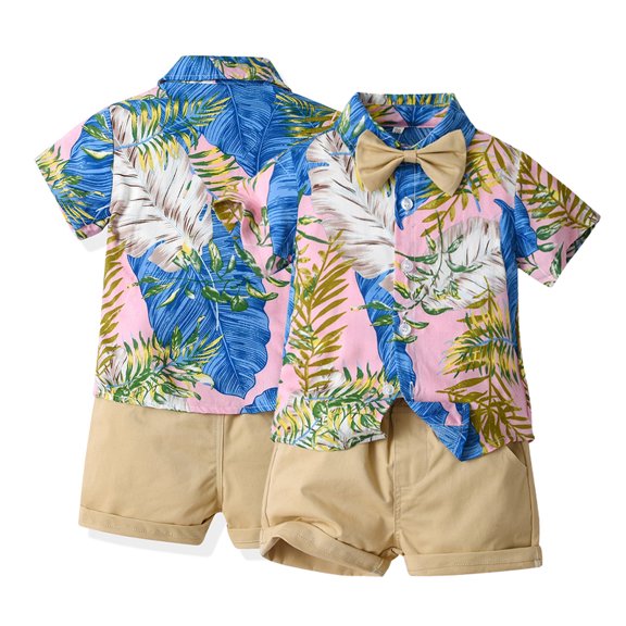 Nmmacb Toddler Boy Gentleman Outfits 3M-5Y Button Down Shirt with Suspender Shorts 2Piece Dress Suit Baby Boy Birthday Clothes