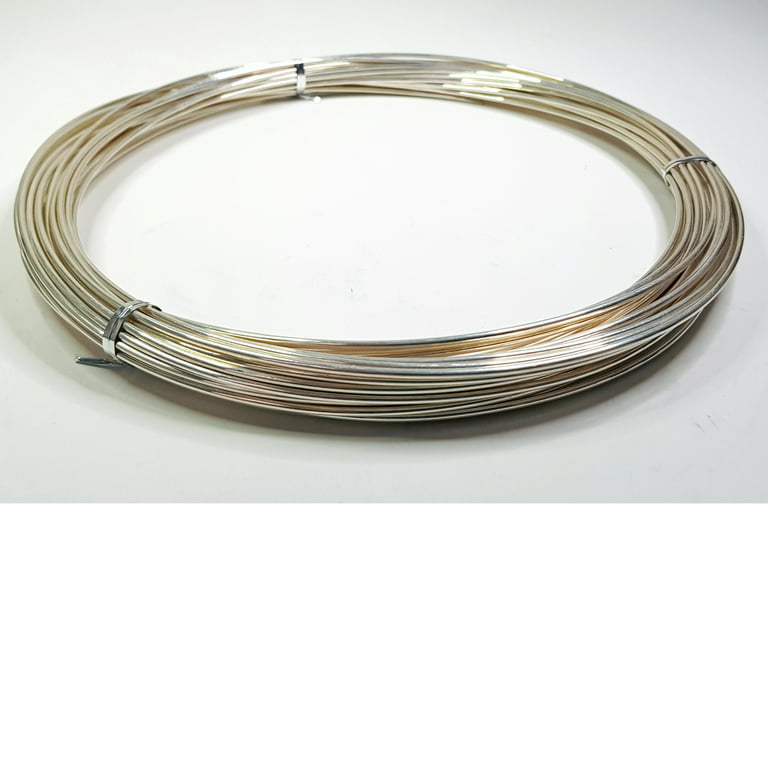 12-Gauge Silver-Plated Non-Tarnish Round Artistic Wire Braid 5 Feet