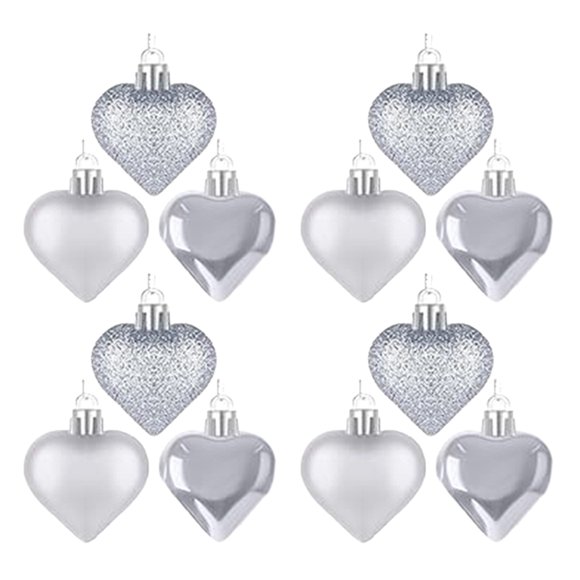 Valentines Day Gifts for Kids Classroom Valentine's Day Heart Ornaments Heart Baubles Heart Shaped Christmas Tree Baubles Heart Hanging Decorations for Valentine's Day Wedding Anniversary