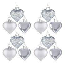 IMossad Valentine's Day Heart Ornaments - Heart Shaped Christmas Tree Decorations - Hanging Hearts for Valentine's Day, Wedding, Anniversary