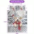 thumbnail image 5 of Playful Soft Coated Wheaten Terrier Welcomes Winter Snowy Day with Cardinal Bird Quilt Bedding Set Wheatie Dog Lover 1 Blanket Bed Cover 2 Pillowcases - 12017, 5 of 5