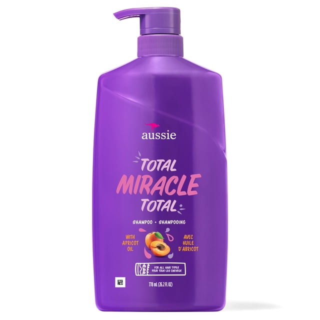 Aussie Total Miracle with Apricot & Macadamia Oil, Paraben Free Shampoo