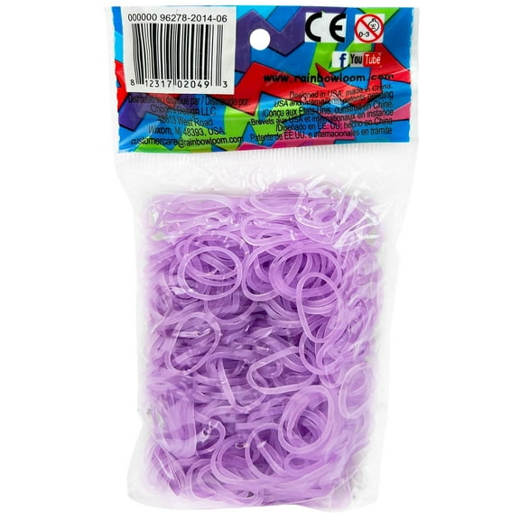 Rainbow Loom Electric Purple Glow High Quality Rubber Bands, the Original Rubber Bands for Everything Rainbow Loom, Children Ages 7 and Up.