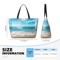 thumbnail image 3 of Kdxio Sunny Ocean Waves for Beach Bag for Women Large Beach Tote Bag Waterproof Sandproof Swim Bag with Zipper Pockets Beach Vacation Travel, 3 of 6