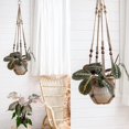 thumbnail image 5 of Colgador De Plantas Maceta Colgante Para Interiores Y Exteriores Cesta Cuerda De Yute 4 Piezas,11 Feliz Sencillez, 5 of 5