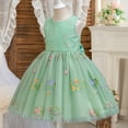 thumbnail image 4 of Cowsor Baby Girl Flower Embroidery Tulle Dress Elegant Toddler Birthday Party Dresses, 4 of 5
