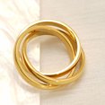 thumbnail image 6 of Triple Stainless Steel Rings Geometric Designs 18K Gold Plated Portable Sizes 6 7 8 for Sensitive Skin, 6 of 8