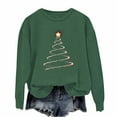 thumbnail image 2 of ‌FDGIU Women's Christmas Sweatshirt 2025 – Fleece Lined Pullover, Merry & Bright Holiday Top, 2 of 3
