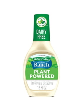 Hidden Valley The Original Ranch Plant Powered Dairy Free Ranch Salad Dressing and Topping, Gluten Free, 12 Fluid Ounces