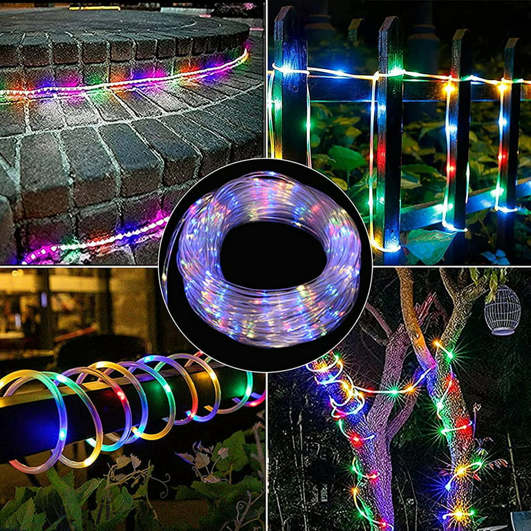 Rope Light Waterproof String Lights 200 LED Color Tube Lights Indoor Outdoor  Fairy Lights for Garden Yard Christmas Party Camping Holiday Decorations 1  Pack 