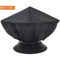 Sorbus Round 80" Fire Pit Cover, Heavy-Duty Waterproof Outdoor Protector, Black
