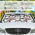 thumbnail image 4 of GZHJMY Car Front Windshield Sunshade UV Heat Protection, Foldable Auto Windshield Sun Visor for Sedan SUV Texture Fashion Print, Car Sunscreen Blocks UV Rays Heat 51x27.5inch Keep Vehicle Cool, 4 of 5