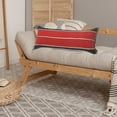 thumbnail image 4 of Ox Bay 14" x 36" Red/ Navy Stripe Cotton Blend Pillow Cover, 4 of 10