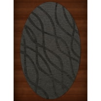Dalyn Dover Area Rug DV10 Dv10 Ash Swirls Waves 4' x 6' Oval