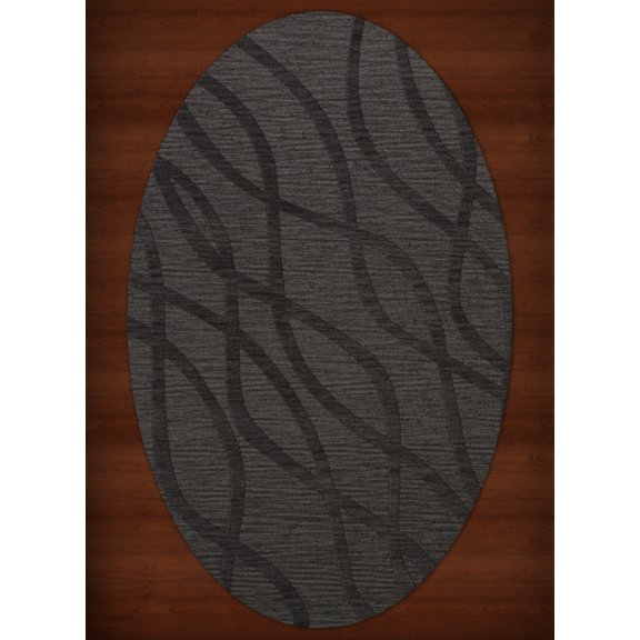 Dalyn Dover Area Rug DV10 Dv10 Ash Swirls Waves 4' x 6' Oval