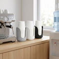 thumbnail image 4 of Bathroom Cup Dispenser with Vertical Stripes - Disposable Mouthwash Cup Holder for Rinsing Cups on Bathroom Vanity Countertops, 4 of 4