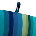 thumbnail image 4 of Jordan Manufacturing 72" x 22" Islip Teal Stripe Rectangular Outdoor Chaise Lounge Cushion with Ties and Hanger Loop, 4 of 12