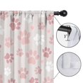 thumbnail image 4 of Blackout Kids Curtains,Pink Dog Paw Childrens Insulated Curtains Set Of 2,Bedroom Essentials,Toddler Room Decor 42x54in(106x137cm), 4 of 4