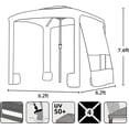 thumbnail image 7 of AMMSUN 6.2'×6.2' Beach Cabana Tent with Side Wall UPF 50+ Easy Setup Canopy Shade,Pink Stripes, 7 of 7