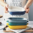 thumbnail image 2 of European Style Double Rectangular Baking Tray Ceramic Colors 5 Baking Tray, 2 of 8