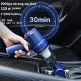 thumbnail image 3 of (Blue)Handheld Vacuum Cleaner For Car And Home Wireless Portable Dry Wet Mini Vacuum Cleaner Cigarette Ash Dust Sand Cleaning Machine, 3 of 5