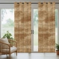 thumbnail image 5 of Outdoor Curtains for Patio Waterproof, Brown Wooden Outdoor Privacy Panels Grommet, Vintage Western Country Wooden Plank Blackout Outside Curtains for Porch/Cabana/Pergola/Gazebo 54"x95", 2 Panels, 5 of 8