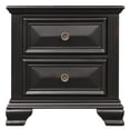 thumbnail image 6 of Roundhill Furniture Vintage Black Wood Bedroom Set, Queen Panel Bed, Dresser, Mirror, 2 Nightstands, 6 of 8