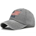 thumbnail image 4 of Vintage Baseball Hats for Men American Flag Patch Breathable Mesh Classic Baseball Caps Adjust Cotton Running Ball Hats, 4 of 6