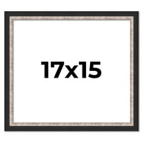 17x15 Frame Silver Real Wood Picture Frame Width 1.25 Inches | Interior Frame Depth 0.75 Inches |