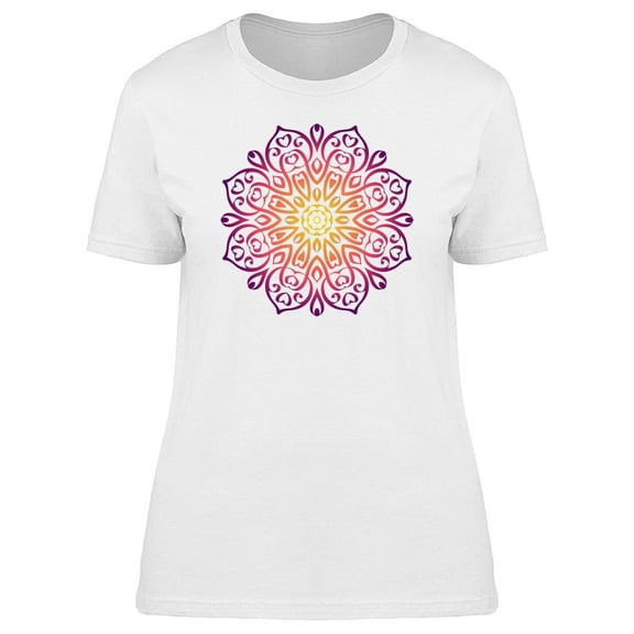 Summer Watercolor Floral Mandala Tee Women's -Image by Shutterstock