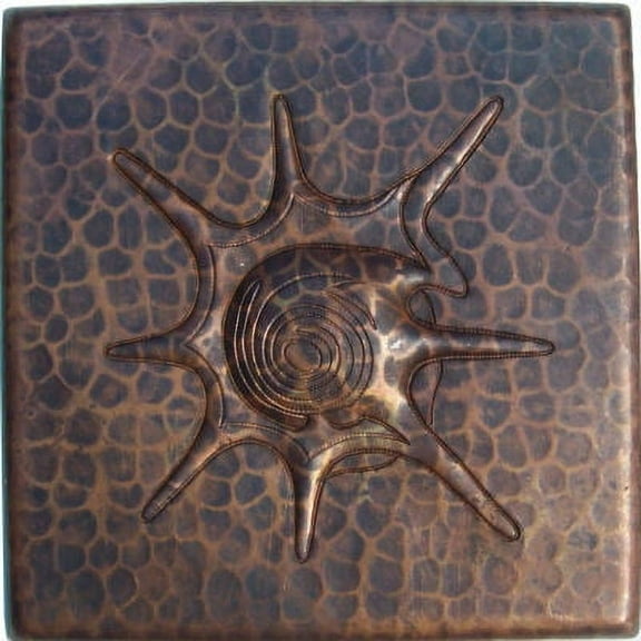 Snail II Hammered Copper Tile