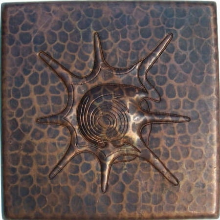 Snail II Hammered Copper Tile