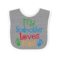 Inktastic My Godmother Loves Me Boys or Girls Baby Bib