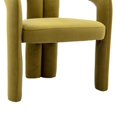 thumbnail image 2 of Contemporary Designed Velvet Fabric Upholstered Accent/Dining Chair /Barrel Side Chairs Kitchen Armchair for Living Room set of 2 (Olive Velvet), 2 of 6